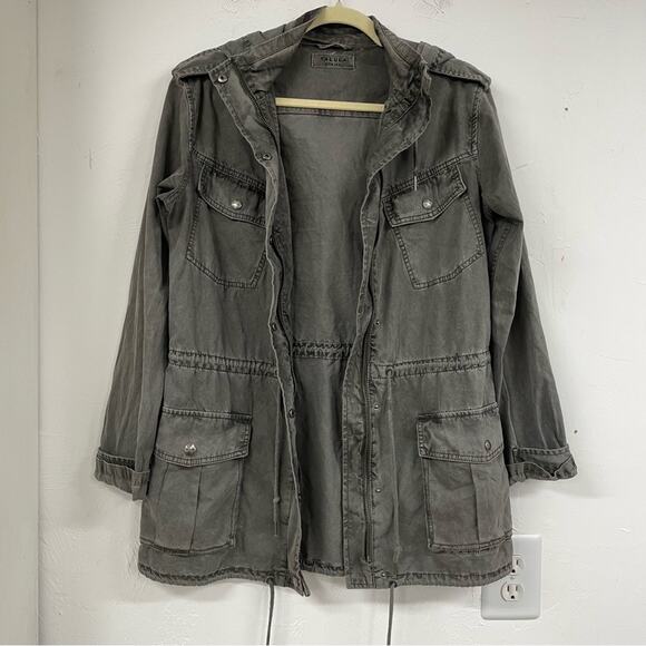 Talula Aritzia Grey Trooper Utility Jacket Womens XS Lightweight Fall Casual - Picture 1 of 10
